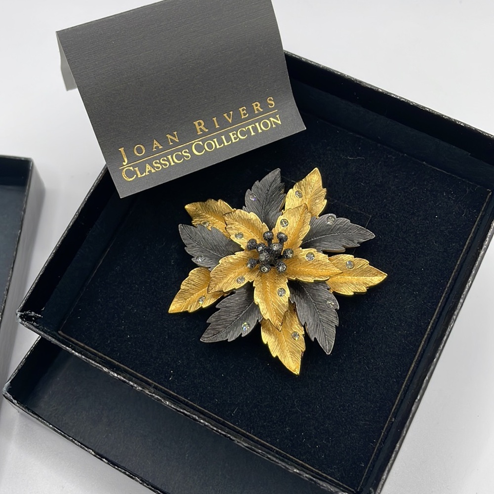 Joan Rivers Brooch & Earring Set Nib - image 4
